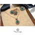 Oval Zümrüt & Elmas Taşlı Set